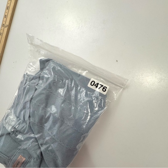 SkyLar Rose Dust Blue Maxi Buttoned Tunic Dress /Duster High Cut Side Slits Sz S - Picture 13 of 13